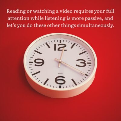 reading or watching a video requires your full attention